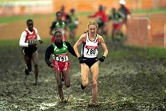 Action from the women's short race in Ostend (© Allsport)