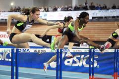 Alina Talay sets a PB of 7.94 in the 60m Hurdles (Jean-Pierre Durand)