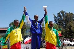 Abebe Dinkessa at the 25th Jan Meda International Cross Country (Markneh Lorisso)