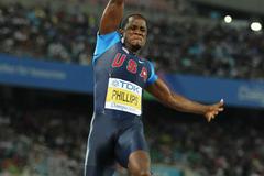 Dwight Phillips of the United States going for gold medal during the men's long jump final  (Getty Images)