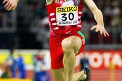 Dmitriy Valyukevich of Slovakia, seen jumping at 2004 World Indoors when still a Belarussian (Getty Images)