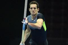 Renaud Lavillenie at the 2013 UCS Spirit National Pole Vault Summit in Reno (Kirby Lee)