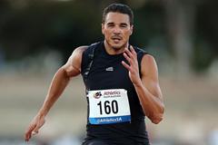 Josh Ross, winner of the 100m in Adelaide (Getty Images)