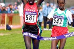 Viola Kibiwot wins her second gold in the Junior Women's race in Dublin (© Allsport)