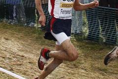 German Fernandez running in the junior race at the World XC in Edinburgh (AFP / Getty Images)