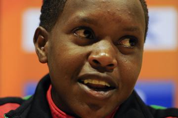 Faith Chepngetich Kipyegon of Kenya at the IAAF World Junior Championships Press Conference in Barcelona (Getty Images)