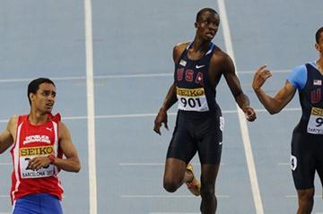 Luguelin Santos of Dominican Republic wins the Men's 400 metres Final, Arman Hall of USA (bib 917) is second and on the day three of the 14th IAAF World Junior Championships in Barcelona on 12 July 2102 (Getty Images)