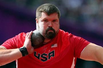 Christian Cantwell of the United States competes in the Men's Shot Put qualification on Day 7 of the London 2012 Olympic Games at Olympic Stadium on August 3, 2012 (Getty Images)