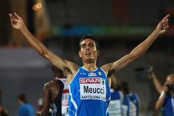 Daniele Meucci taking European 10,000m bronze in Barcelona (/Bongarts)