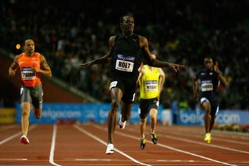 World Champion Usain Bolt steams ahead to a 19.57 meeting record in the 200m (Getty Images)