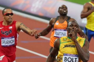 Usain Bolt of Jamaica going for gold in the Men's 200m Final of the London 2012 Olympic Games on August 9, 2012 (Getty Images)