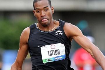 Christian Taylor flying towards the U.S. title in Eugene (Getty Images)