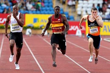 Dwain Chambers powers to the UK 100m title in Birmingham (Getty Images)