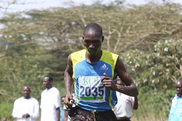 Timothy Kiptoo winning at the 2013 Athletics Kenya Prisons Cross Country Championships  (Stafford Ondego - The Standard)