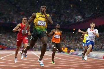 Usain Bolt winning the 200m in the London 2012 Olympics (Getty images)