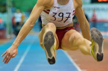 Karolina Tyminska en route to the Polish long jump title (Adam Nurkiewicz/Mediasport)