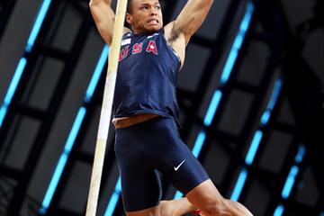 Bryan Clay of USA in action during the Heptathlon Pole Vault (Getty Images)