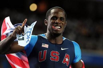 Dwight Phillips of the USA celebrates victory in the men's long jump final (Getty Images)