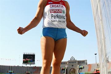 Discus winner Sandra Perkovic, Croatia's first European champion (/ Bongarts)