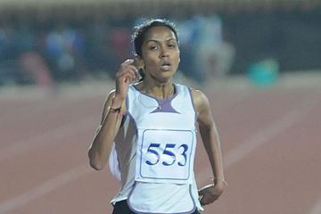 Kavita Raut, 5000 and 10,000m winner at the Indian National Games at Ranchi (Ram. Murali Krishnan)