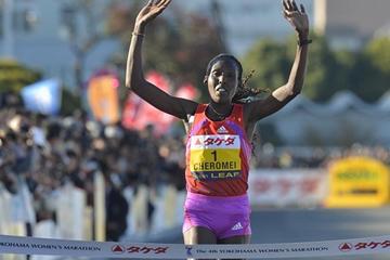 Course record for Lydia Cheromei in Yokohama (Yohei Kamiyama/Agence SHOT)