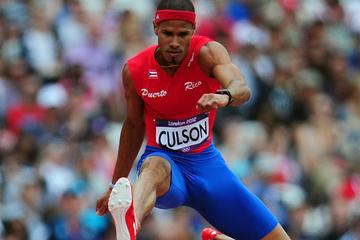 Javier Culson of Puerto Rico competes in the Men's 400m Hurdles Heats on Day 7 of the London 2012 Olympic Games at Olympic Stadium on August 3, 2012 (Getty Images )