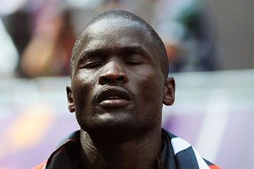 Abel Kirui of Kenya reacts as he wins silver in the Men's Marathon the London 2012 Olympic Games at The Mall on August 12, 2012 (Getty Images)