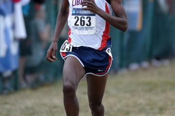 Samuel Chelanga en route to his second straight NCAA Cross Country title (Kirby Lee)