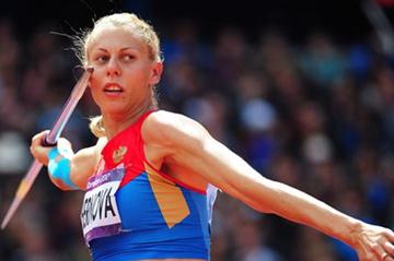 Tatyana Chernova of Russia competes in the Women's Heptathlon Javelin Throw on Day 8 of the London 2012 Olympic Games at Olympic Stadium on August 4, 2012 (Getty Images)