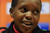 Faith Chepngetich Kipyegon of Kenya at the IAAF World Junior Championships Press Conference in Barcelona (Getty Images)