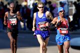 Top 3 at the USA Olympic Marathon Trials, from right: Meb Keflezighi, Ryan Hall and Abdi Abdirahman (Getty Images)