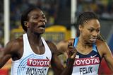Amantle Montsho (L) of Botswana and Allyson Felix of United States compete in the women's 400 metres final  (Getty Images)