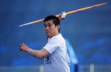 Guisheng  ZHANG of China in action in the Boys Javelin final - Day Five - WYC Lille 2011 (Getty Images)