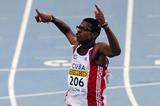 Yordan L. O'Farrill of Cuba wins the Men's 110m Hurdles on the day three of the 14th IAAF World Junior Championships in Barcelona 2012 (Getty Images)