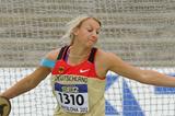 Anna Ruh of Germany competes for winning the gold medal on the Women's Discus Throw Final on day six of the 14th IAAF World Junior Championships in Barcelona on 15 July 2012 (Getty Images)