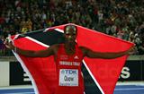 Renny Quow of Trinidad and Tobago celebrates winning the bronze medal in the men's 400m final at the 12th IAAF World Championships in Athletics (Getty Images)