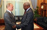 IAAF President Lamine Diack meets with Russian Prime Minister Vladimir Putin in Moscow (All Russia Athletics Federation)