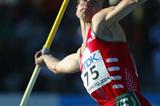 Andrei Krauchanka of Belarus competing in the Javelin discipline in the men's Decathlon (Getty Images)