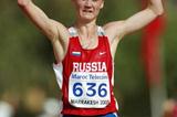Sergey Morozov of Russia wins the 10,000m Race Walk final at the World Youth Championships (Getty Images)