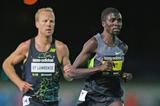 Emmanuel Bett leads from Ben St Lawrence at the 2012 Zatopek meeting (Getty Images)