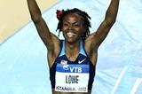 Gold medalist Chaunte Howard Lowe of the United States celebrates in the Women's High Jump Final during day two - WIC Istanbul (Getty Images )
