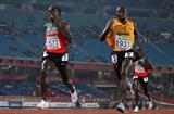 Moses Kipsiro of Uganda outsprints Kenya's Eliud Kipchoge to win the Commonwealth Games 5000m in New Delhi (Getty Images)