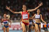 Bringing down the house in Barcelona - Nuria Fernandez takes the European 1500m title (Getty Images)