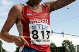 Sergey Kirdyapkin of Russia in the 50km Race Walk in Helsinki in 2005 (Getty Images)