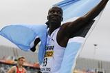 Nijel Amos of Botswana celebrates after winning the Men's 800 metres Final on day six of the 14th IAAF World Junior Championships (Getty Images)