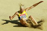 Carolina Kluft in action in the Long Jump of the Heptathlon (Getty Images)