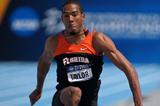 Christian Taylor sails to a wind-assisted 17.80m (+2.3) at the NCAA championships (Kirby Lee)