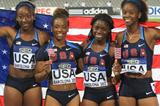 The US 4x100m team winners of the World Junior Championships in Barcelona (Alberto Montenegro)