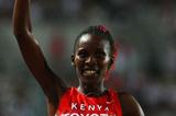 Janeth Jepkosgei of Kenya celebrates winning the women's 800m final (Getty Images)