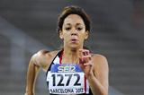 Katarina Johnson-Thompson of Great Britain competes for winning the gold medal of the Women's Long Jump Final on the day four of the 14th IAAF World Junior Championships in Barcelona on 13 July 2012 (Getty Images)